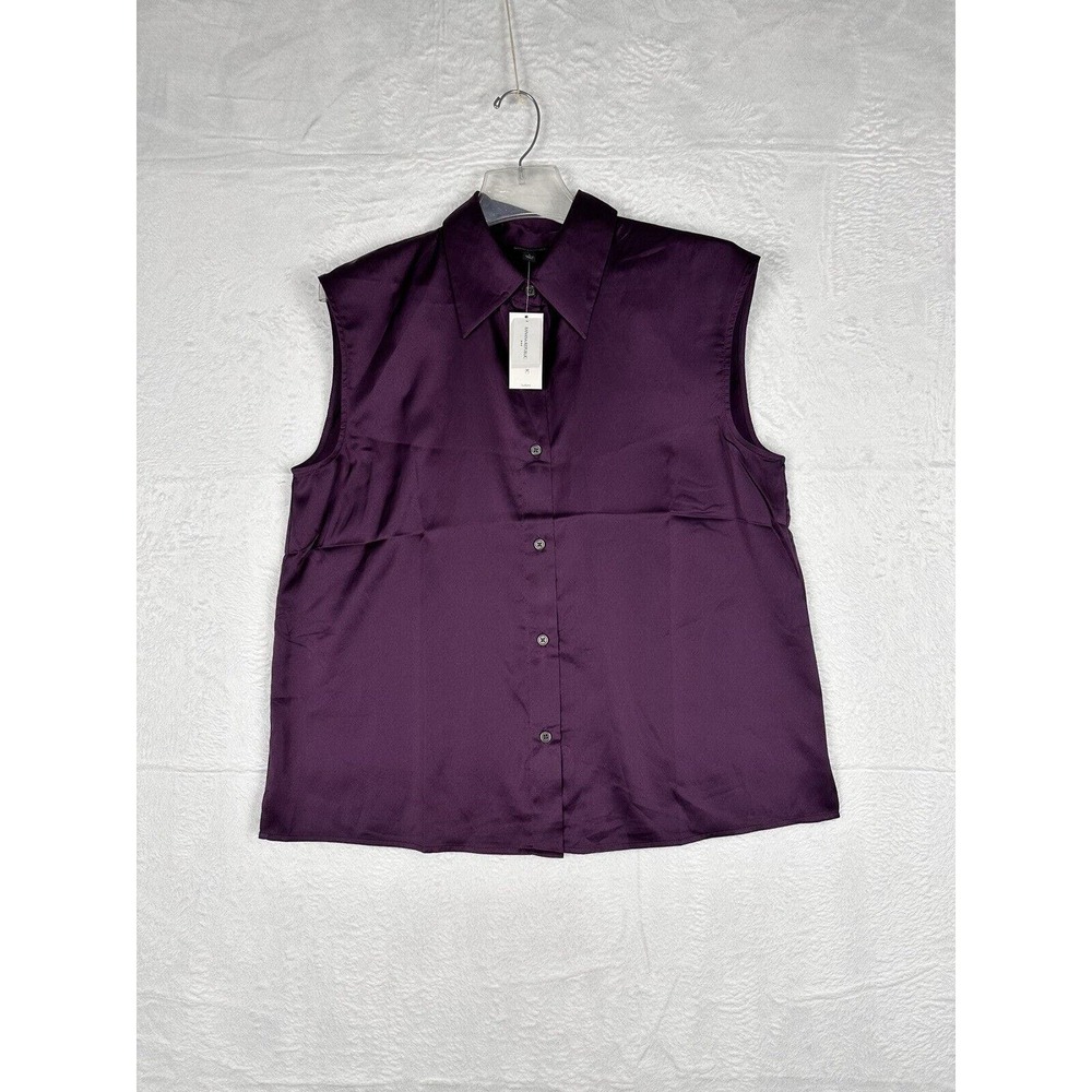 COPY - NWT Banana Republic Pinot Noir Sleeveless Collared Top Blouse Shirt sz L…